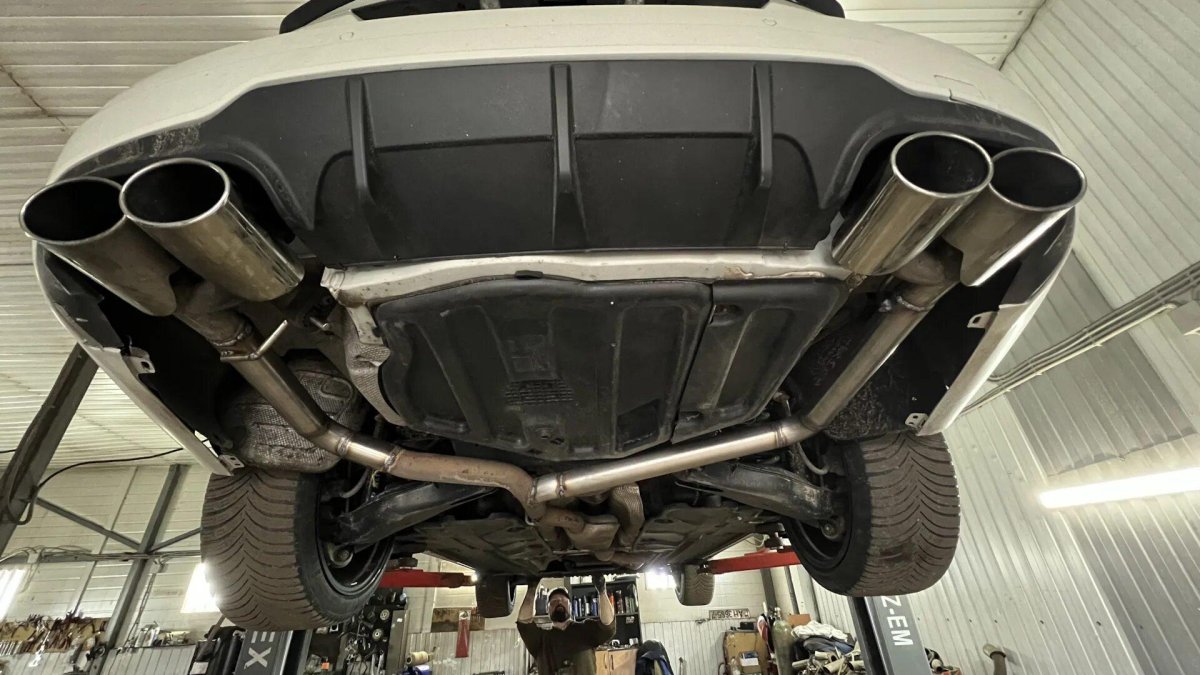 W204 раздвоенный выхлоп