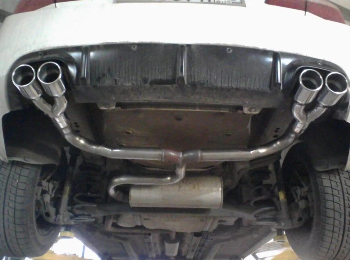 Двойной выхлоп Шевроле Круз 1.8