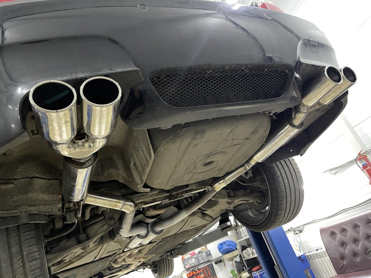 Двойной выхлоп БМВ е60