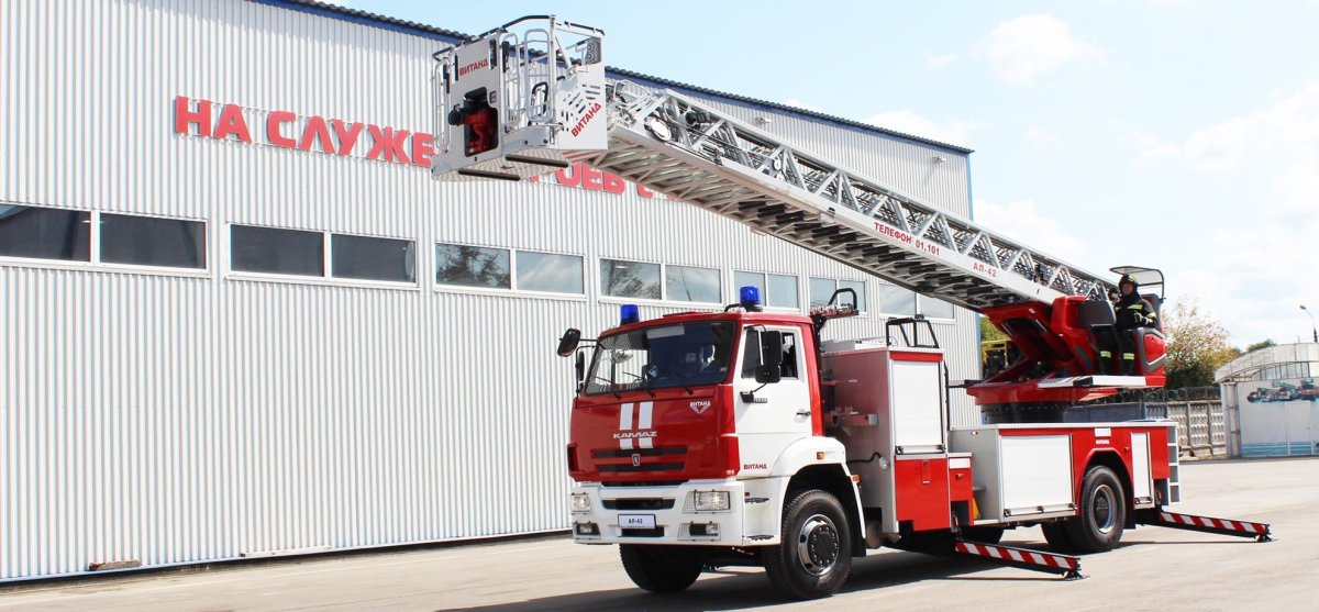 Автолестница пожарная ал-50 КАМАЗ