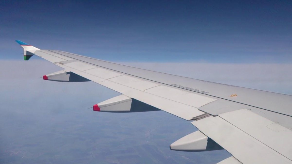 Встречный самолет в небе на эшелоне