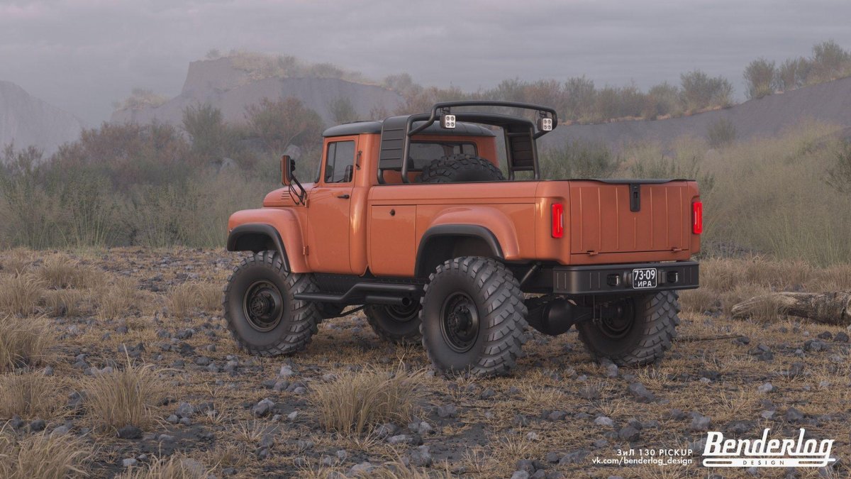 Пикап с кабиной от ЗИЛ-130 на шасси ГАЗ-66