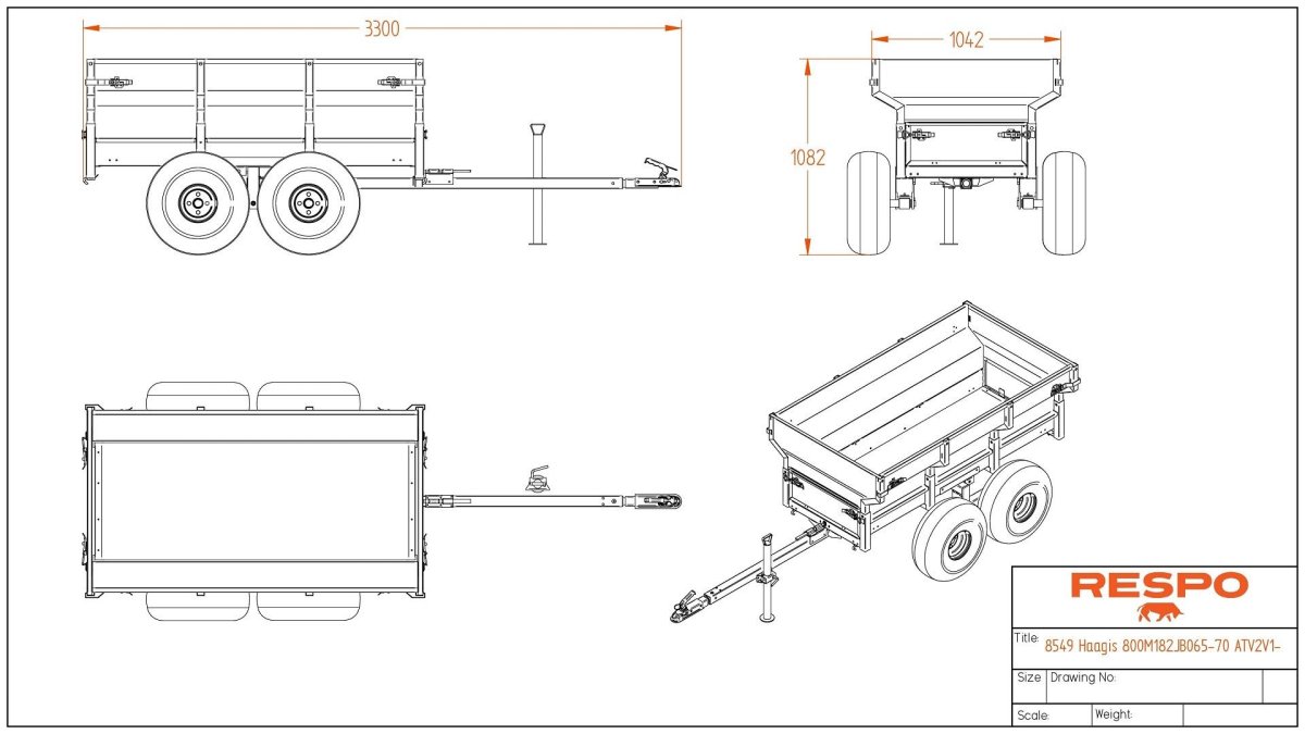 Чертеж прицепа для квадроцикла Trailer