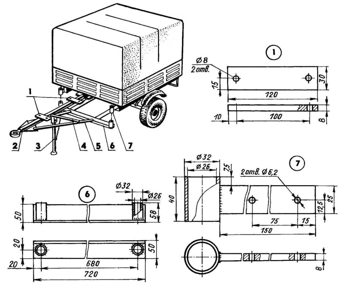 Чертеж прицепа универсал плюс - 8213 a5