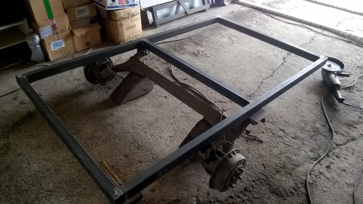 Прицеп для культиватора из балки ВАЗ 2109