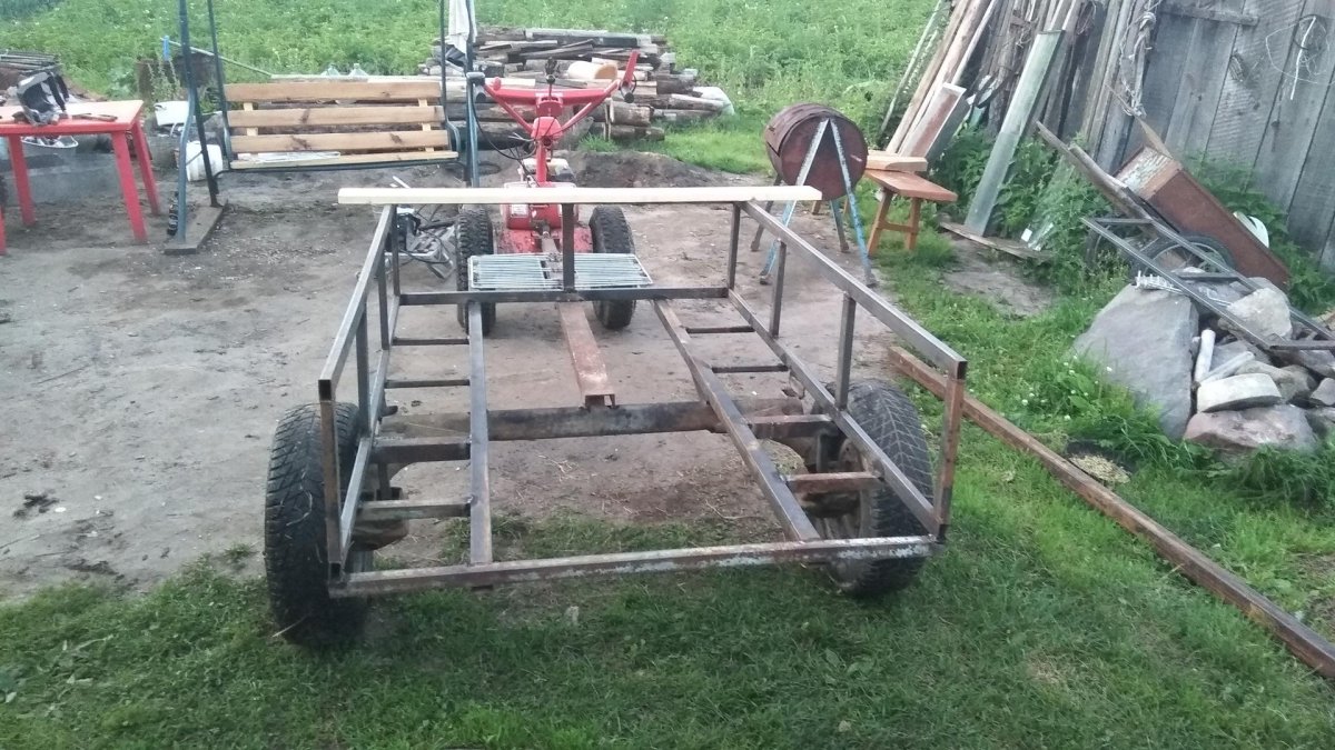 Прицеп для мотоблока Нева из балки ВАЗ-2109