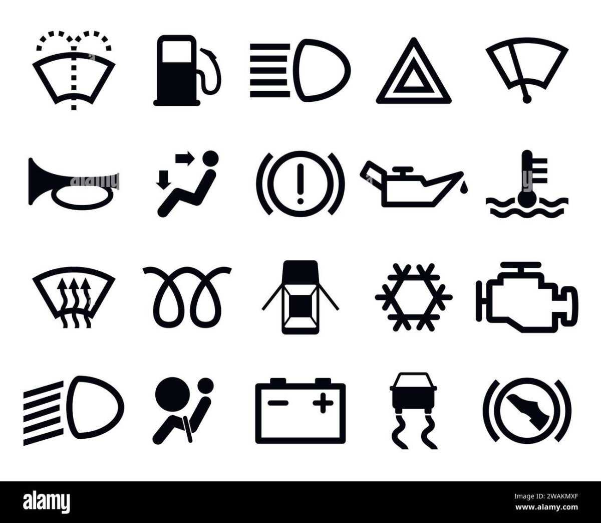 Значки приборной панели автомобиля вектор