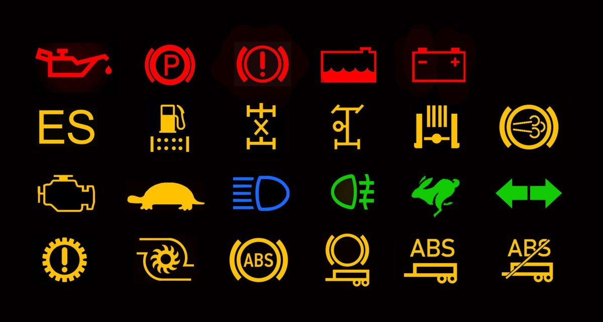 Хино 500 значки на панели приборов