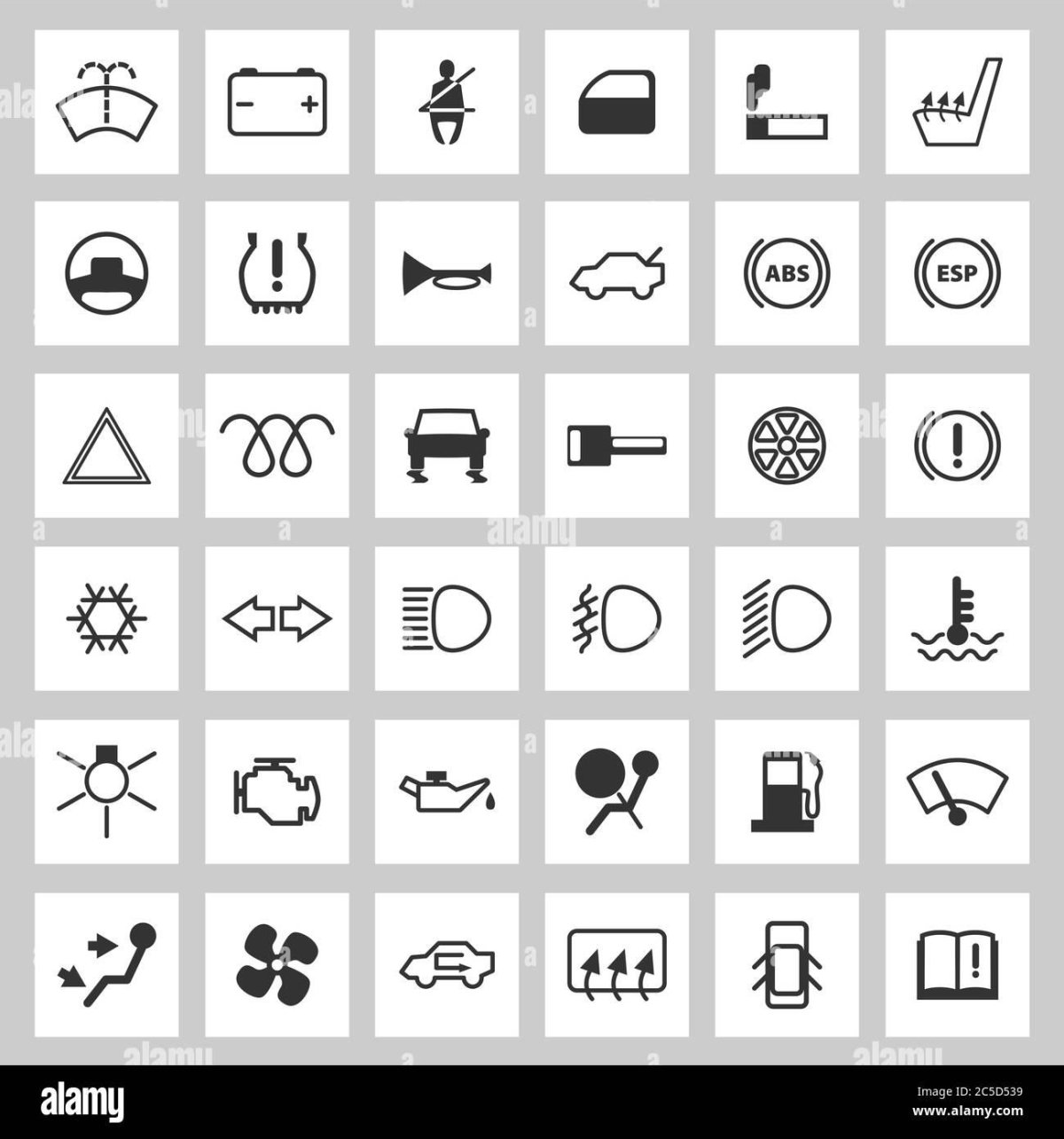 Значки приборной панели автомобиля вектор