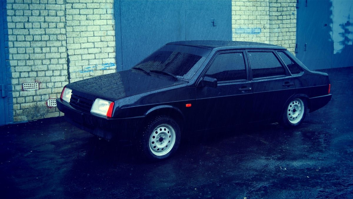 ВАЗ 99 черная тонированная