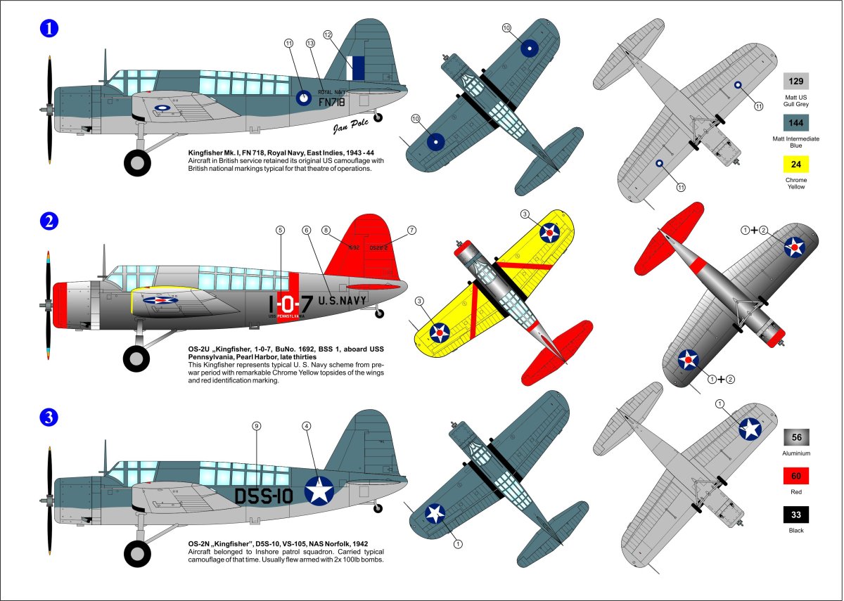 Vought os2u Kingfisher модель