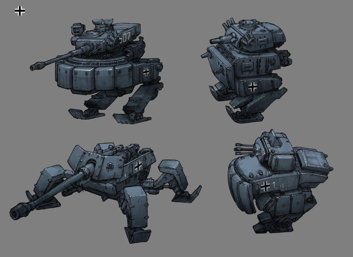 Дизельпанк шагоход