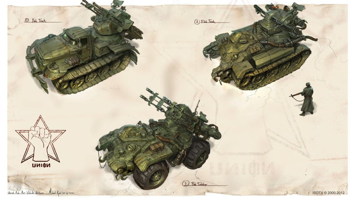 Дизельпанк арт СССР танк