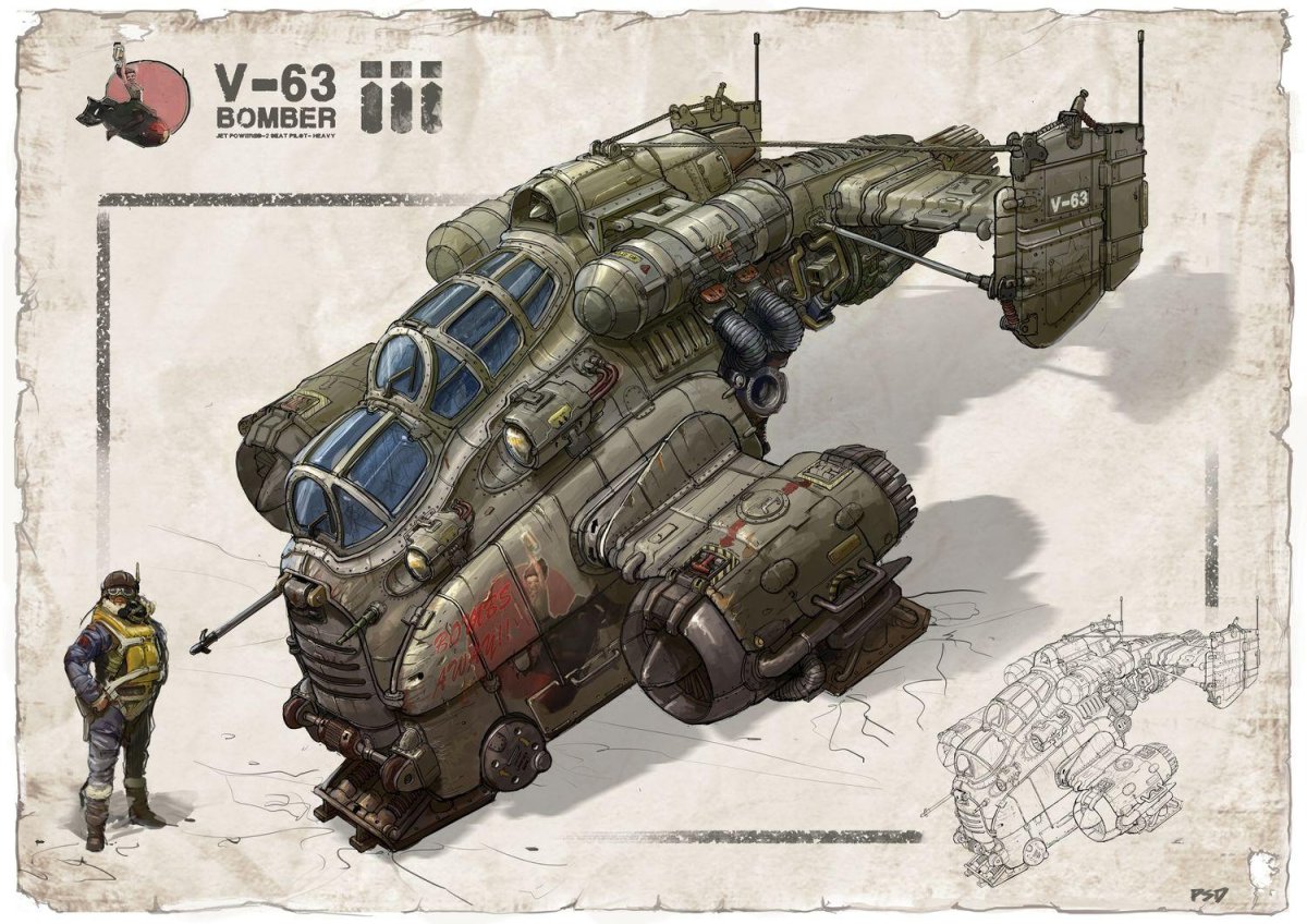 Дизельпанк шагоход СССР