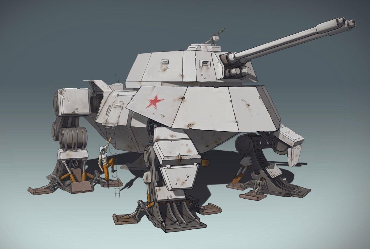 Шагоходы дизельпанк арт