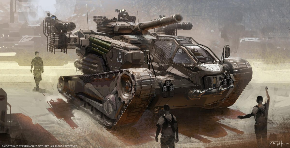 Дизельпанк танк концепт арт