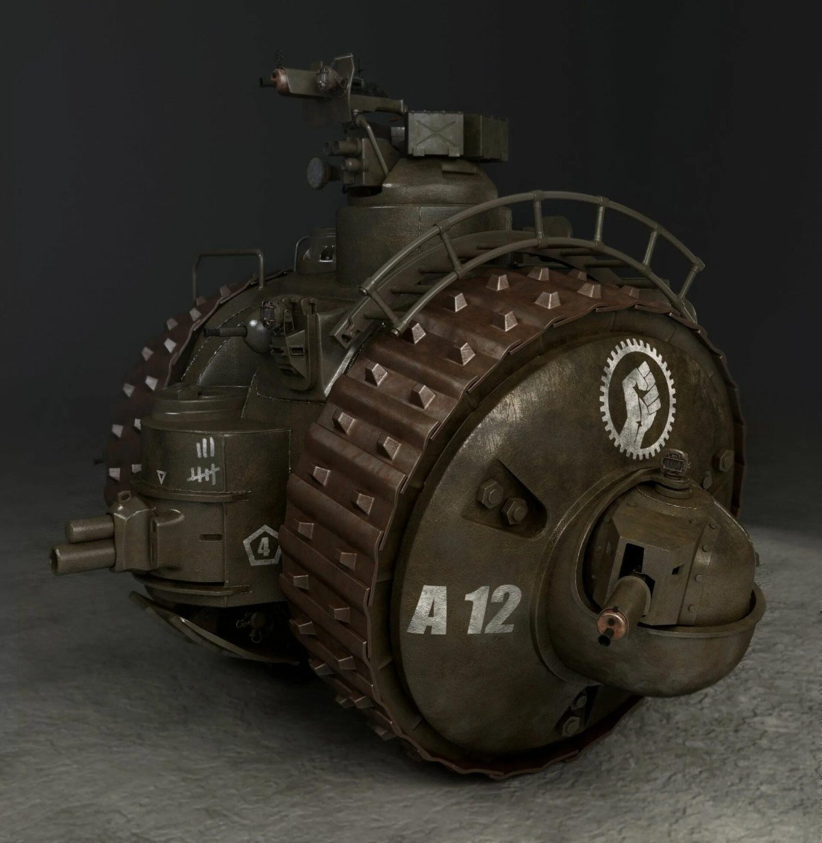 Паровой танк дизельпанк