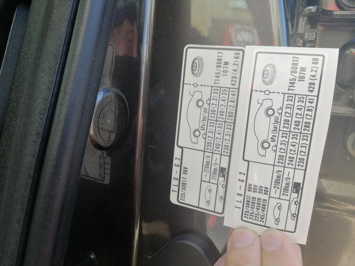 Наклейка с размером колес Хонда