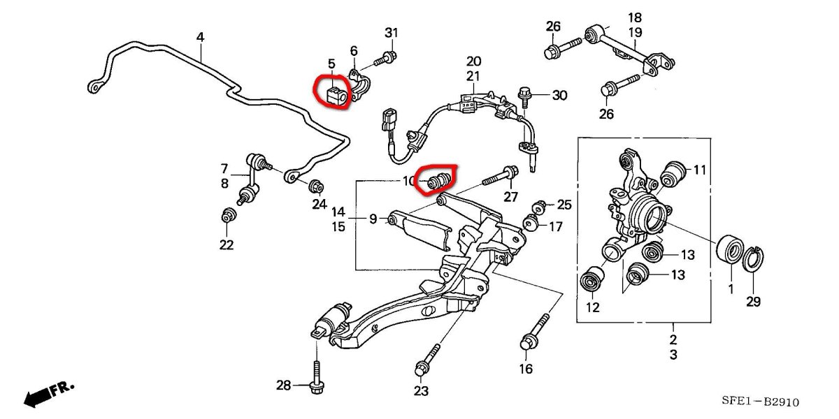 Задняя подвеска Хонда СРВ 4
