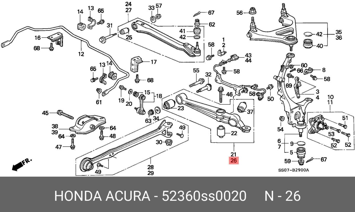 Хонда Прелюд 5 задняя подвеска