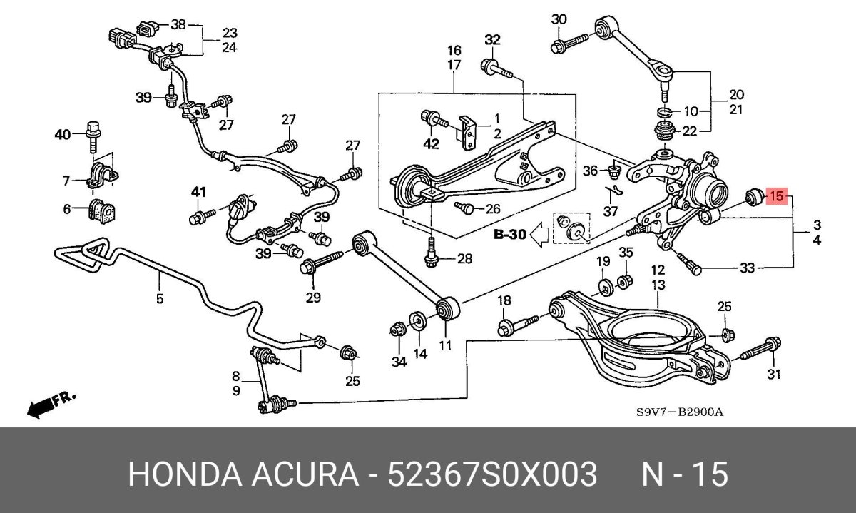 Задняя подвеска Acura MDX 2