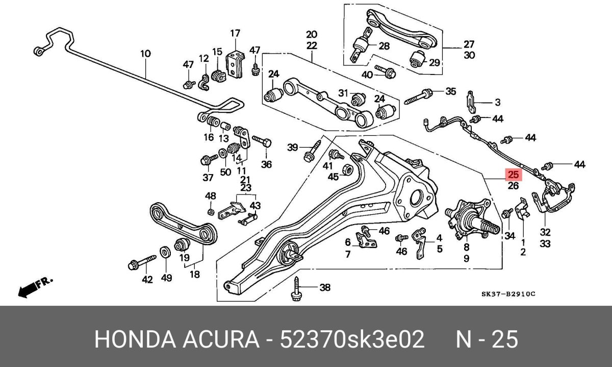 Задняя подвеска Honda CRV 2000