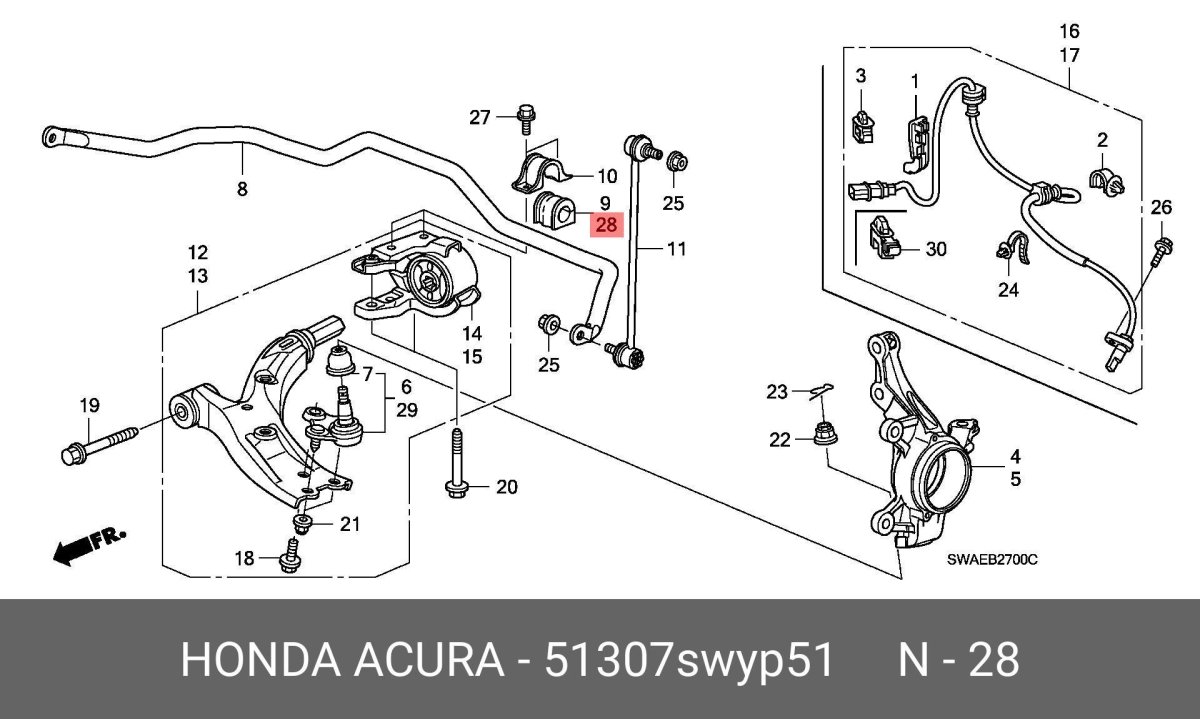 Передняя подвеска Honda CR-V 3