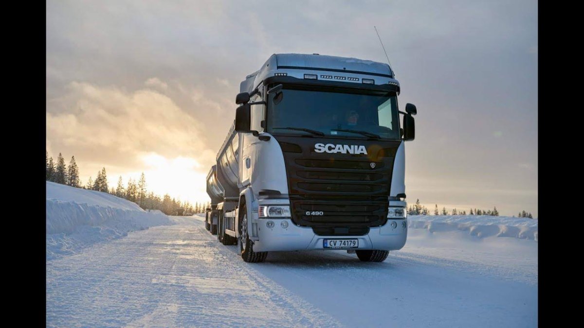 Даф 105 зимой Тонар