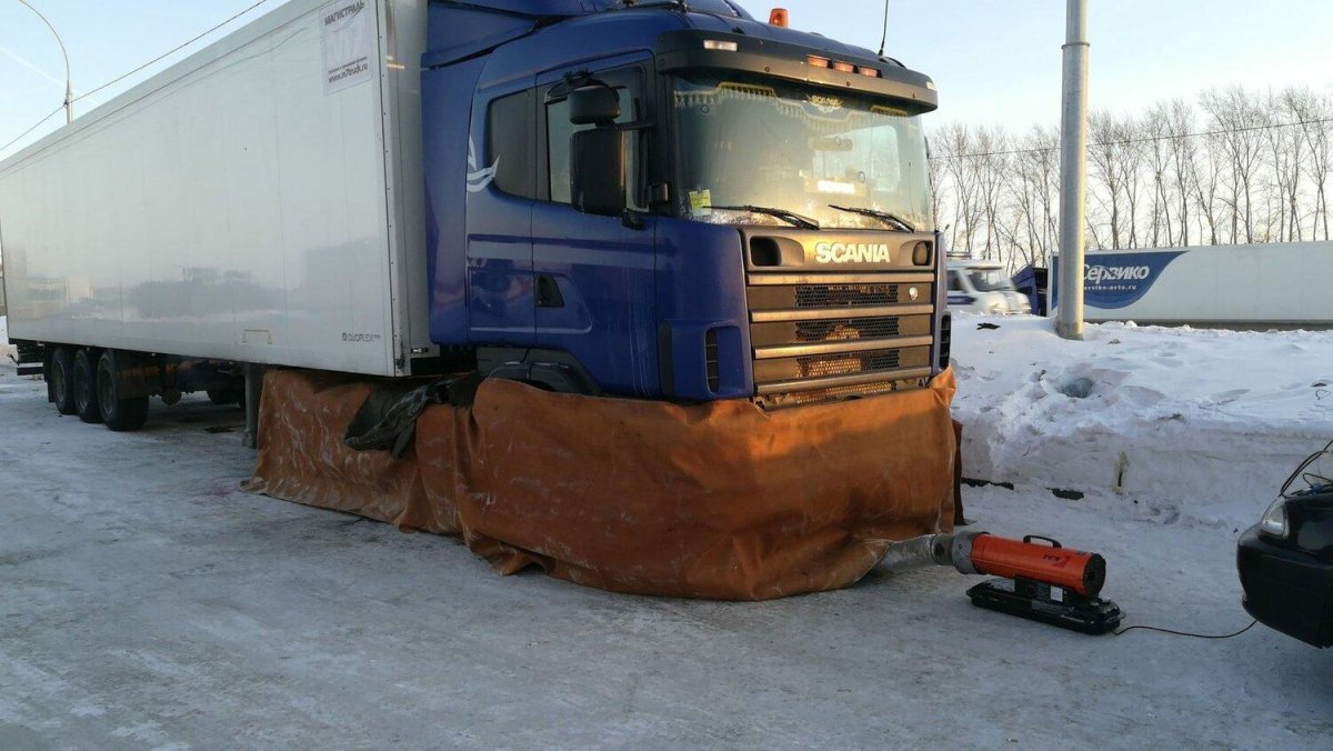 Отогрев грузовых авто