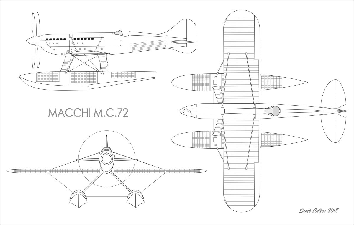 Macchi m.52 чертёж