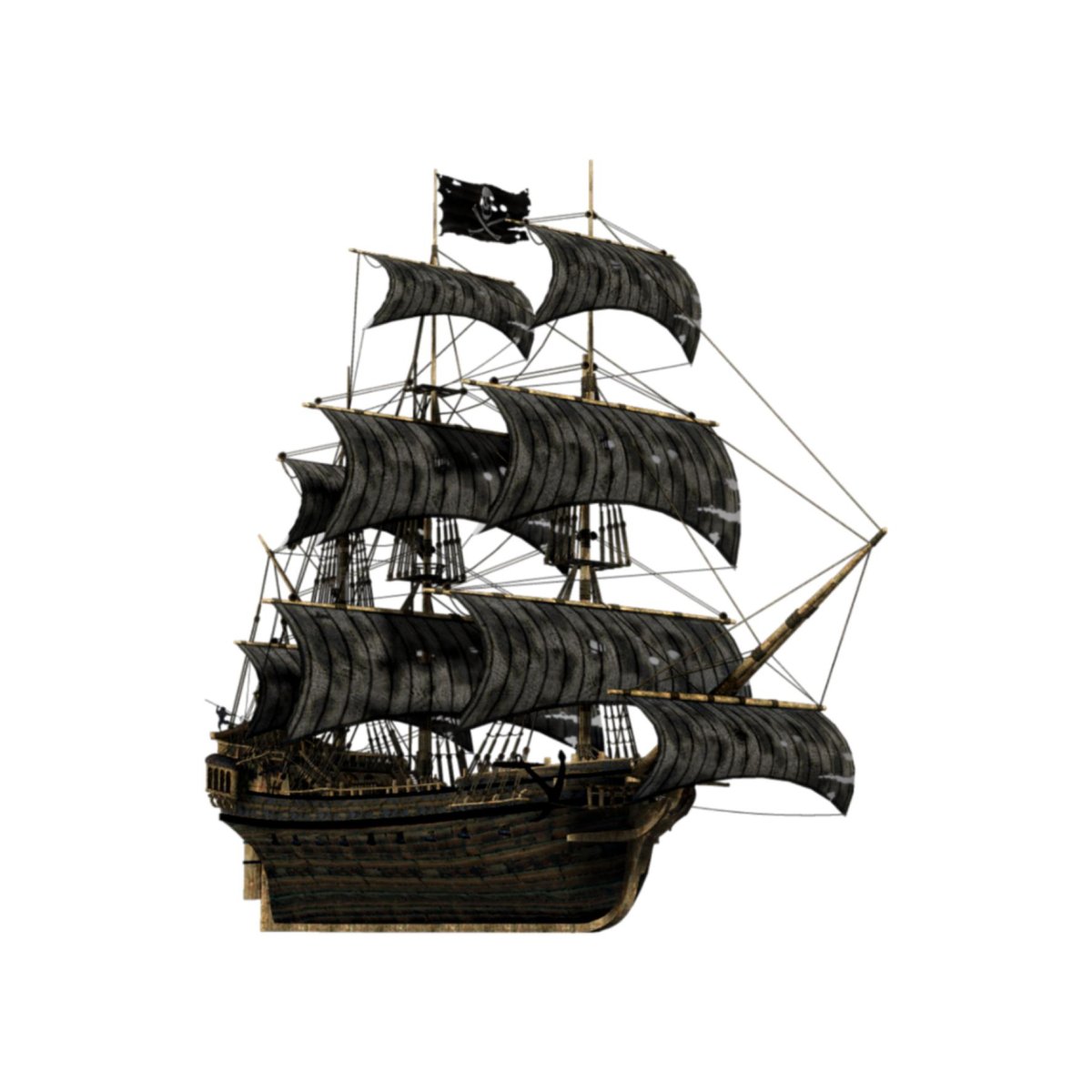 Чёрная Жемчужина корабль пираты Карибского моря