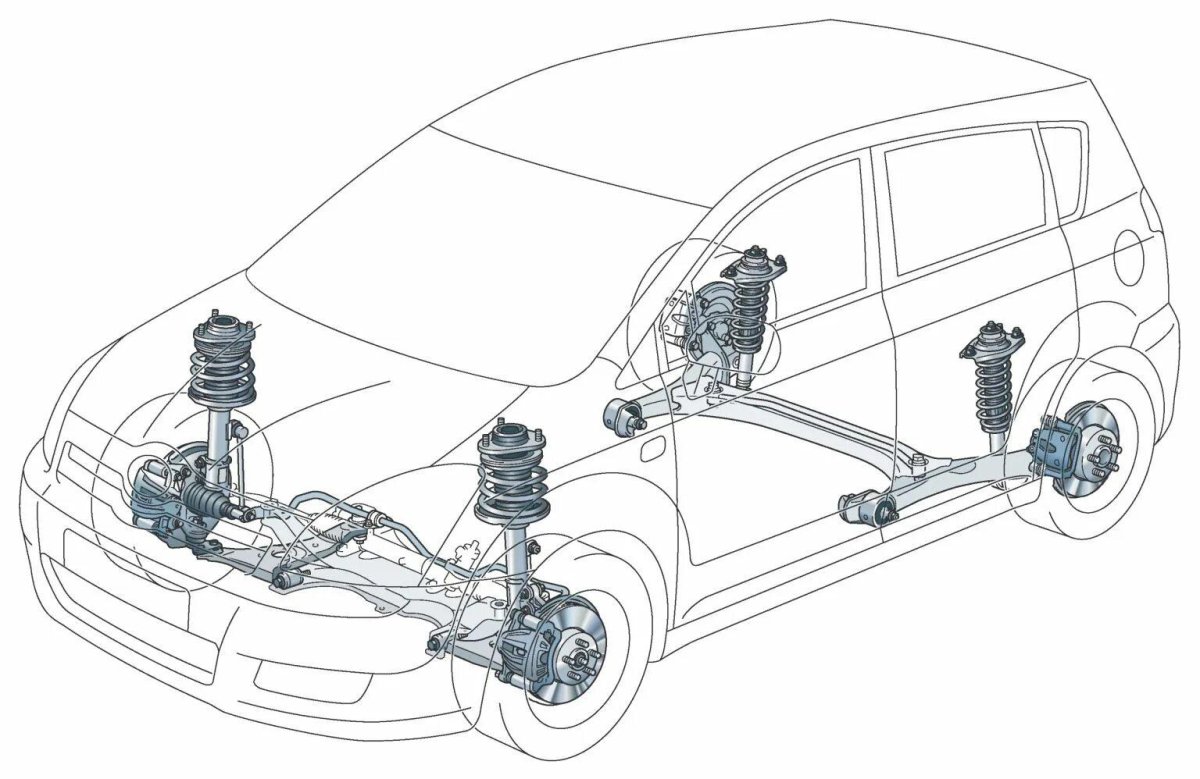 Задняя подвеска Тойота рав 4