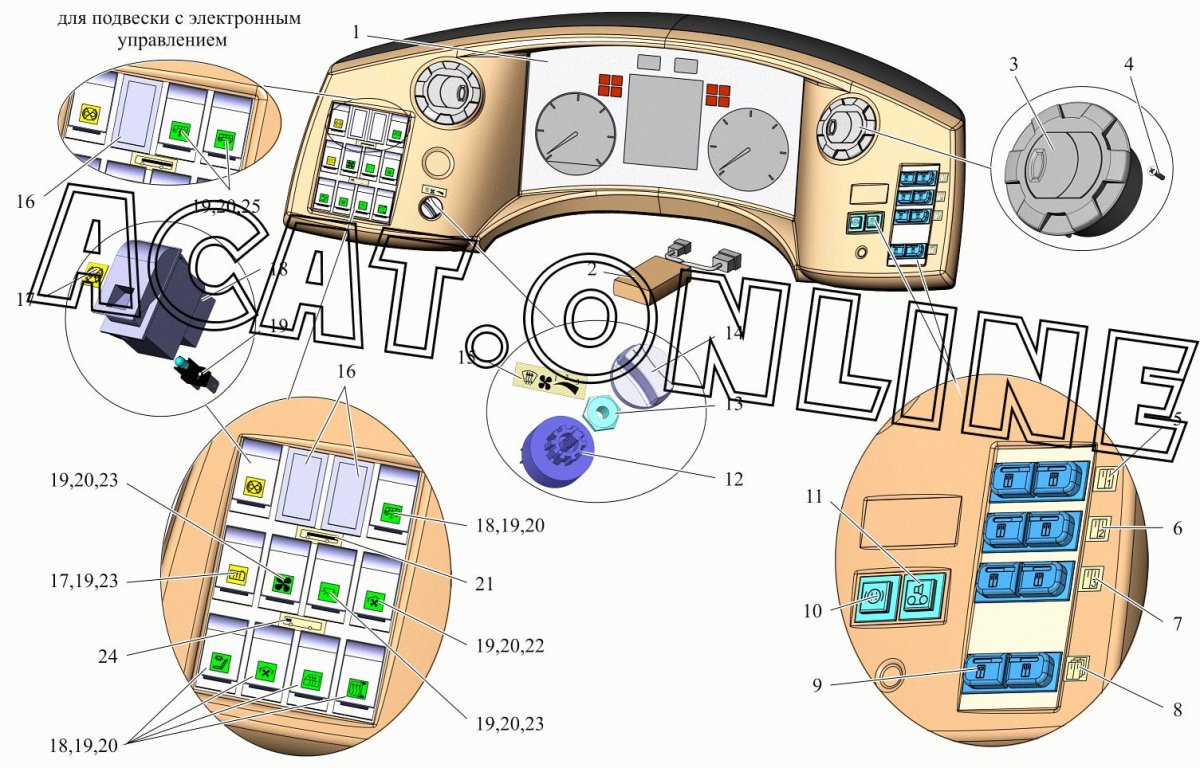 Щиток приборов МАЗ 203