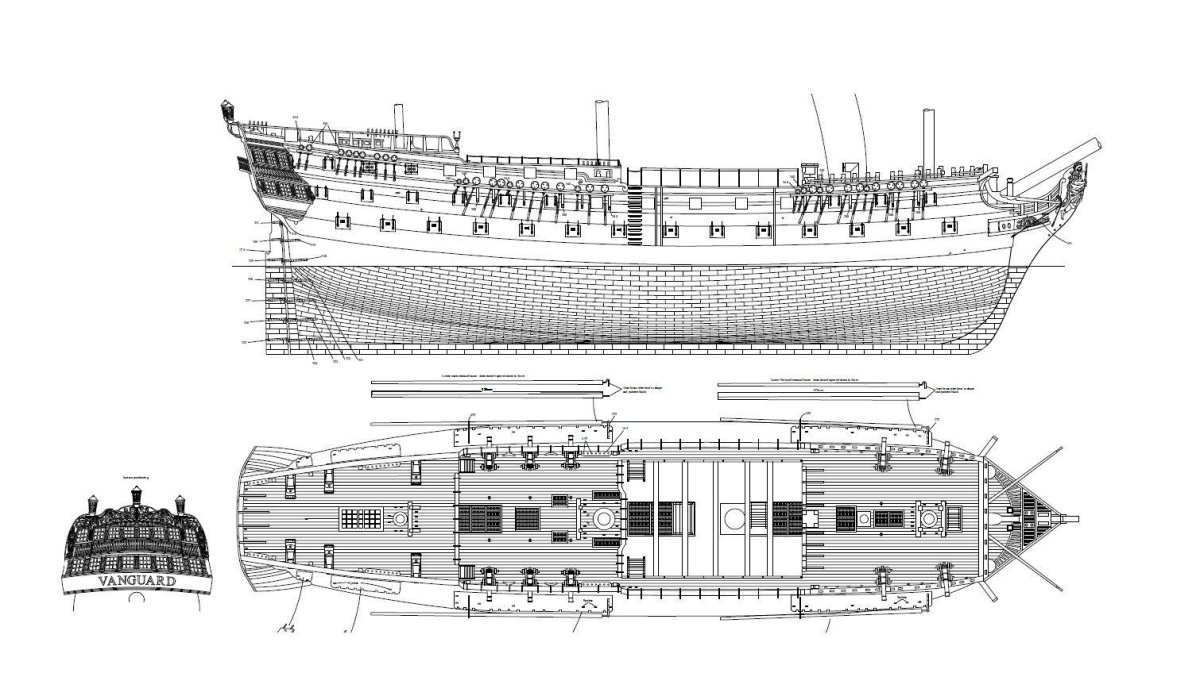 Корабля HMS Vanguard чертежи