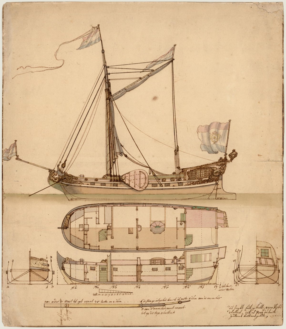 Голландский буер 17 века