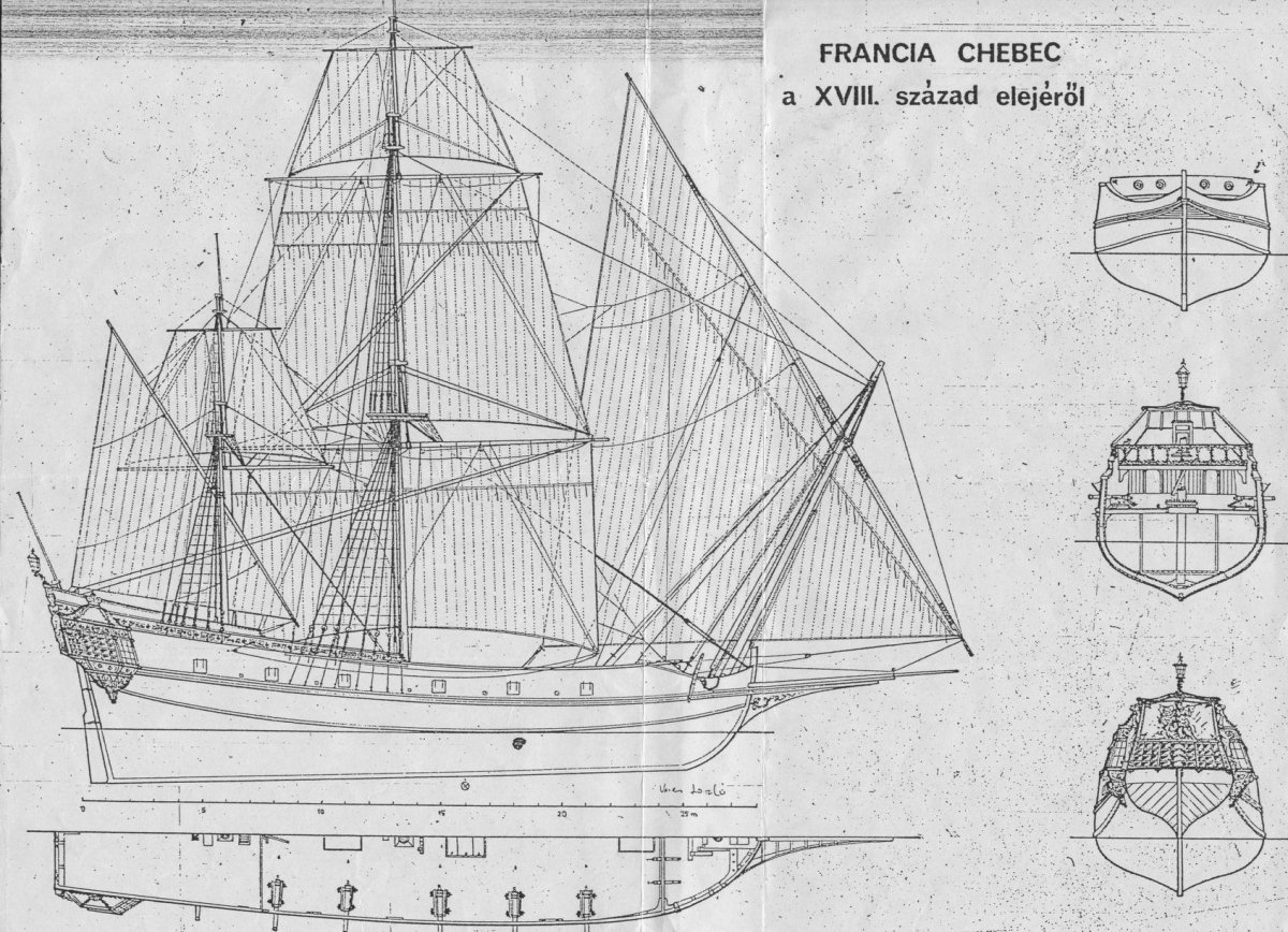 Парусный Фрегат 17 века чертёж