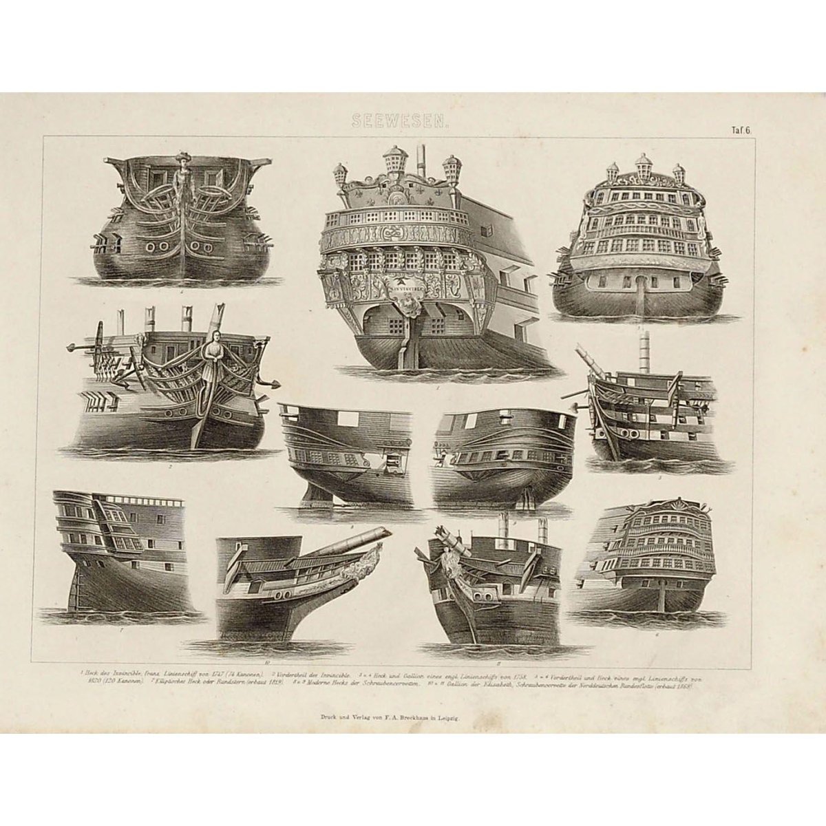 Гравюры парусников 18 века