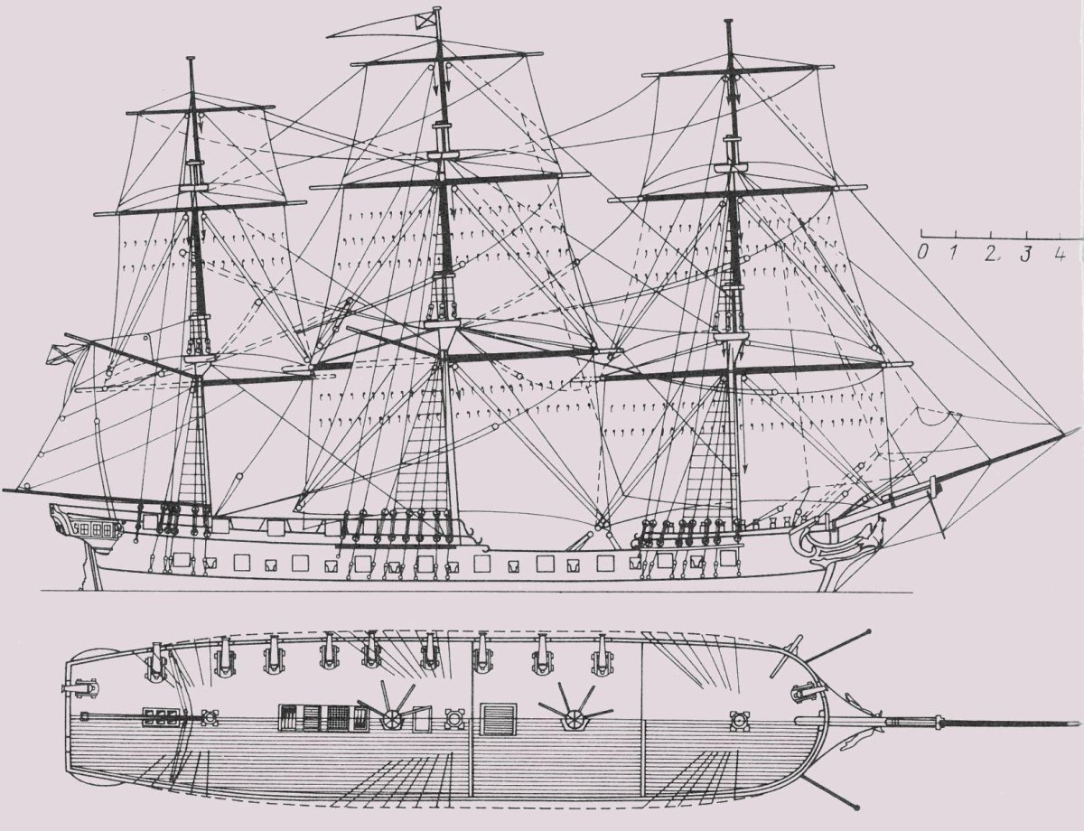 Парусно винтовой Фрегат Александр Невский