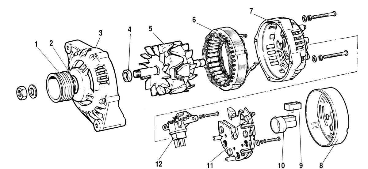 Чертеж генератора ВАЗ 2112