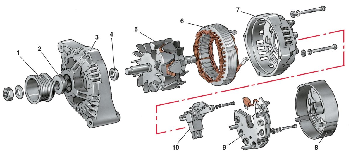 Разобрать Генератор ВАЗ 2114