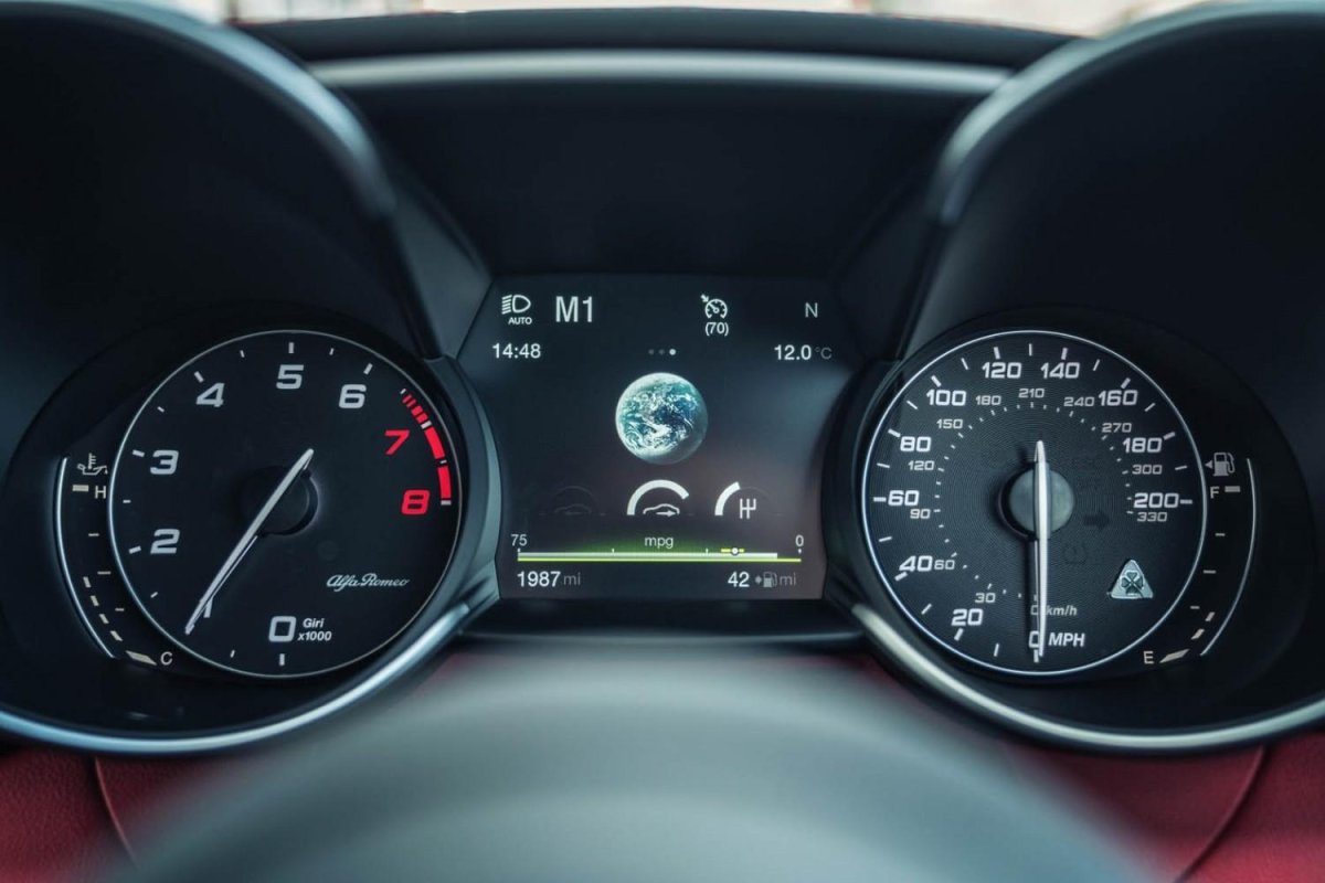 Альфа Ромео Джулия приборная панель