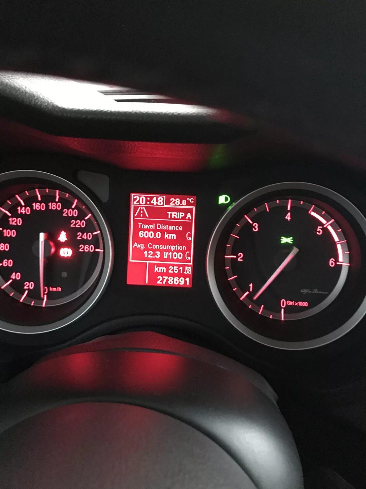 Alfa Romeo 159 панель приборов