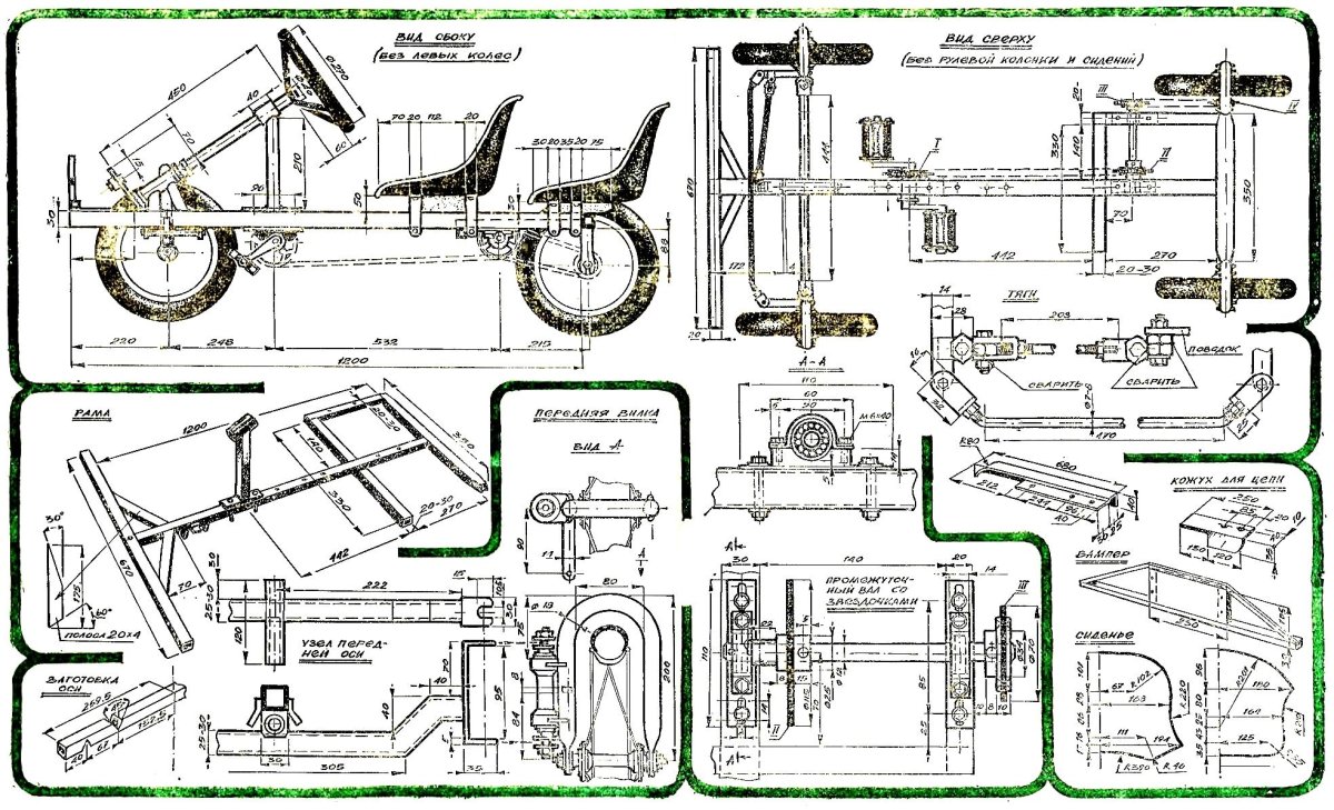 Веломобиль PODRIDE чертежи