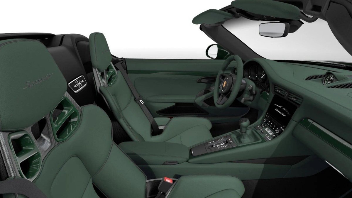 Порш зеленый салон