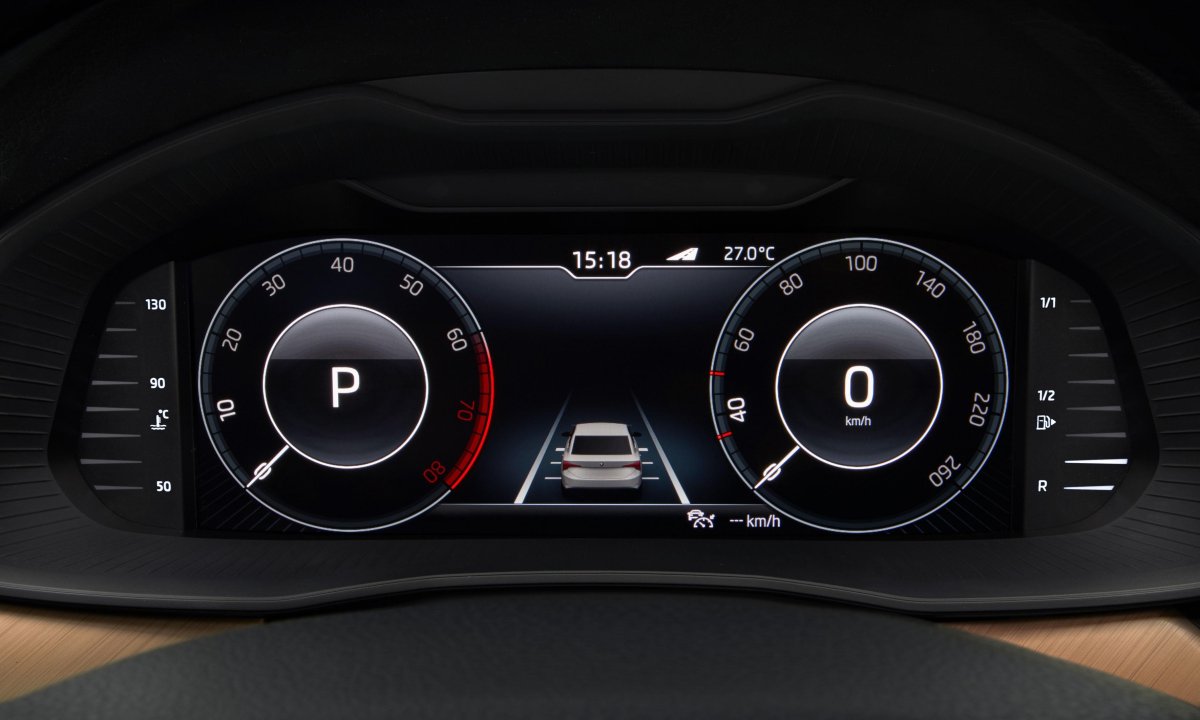 Цифровая приборная панель Шкода Рапид