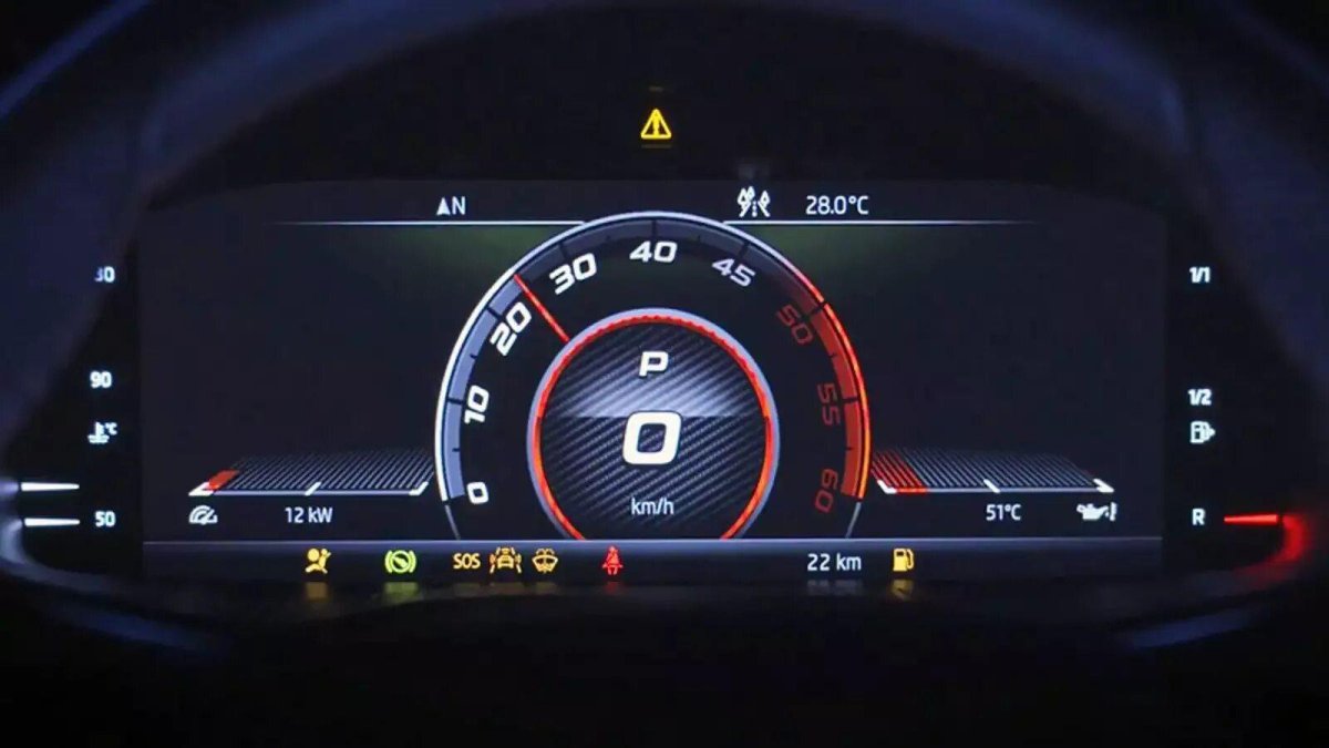 Цифровая приборная панель Skoda Rapid 2021