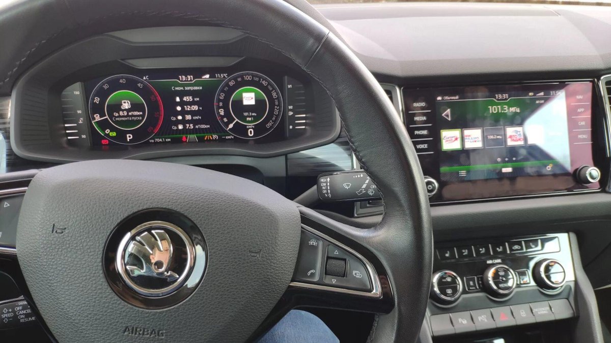 Приборная панель Шкода Кодиак 2021