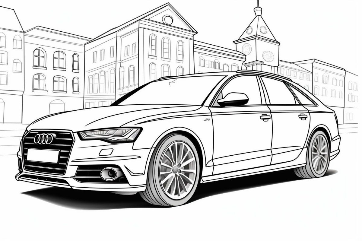 Раскраска Ауди РС 6