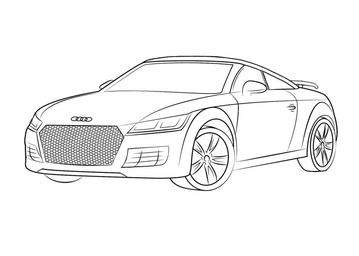Раскраска Ауди р8