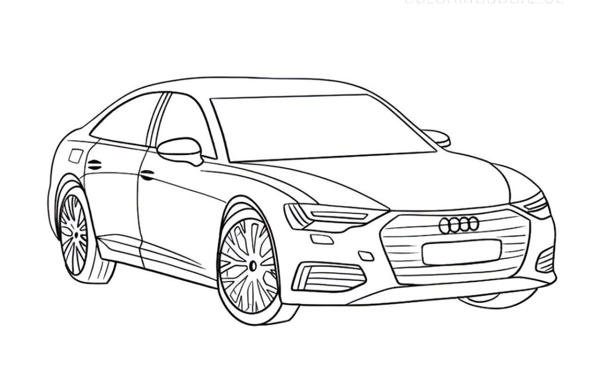 Ауди. Раскраска